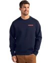 UConn Huskies Cutter & Buck Roam Epic Versatility Recycled Crew Neck Mens Pullover Navy Blue Front Thumbnail Image