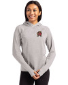 Maryland Terrapins Cutter & Buck Adapt Knit Recycled Womens Heathered Hooded Pullover Polished Heather Front Thumbnail Image