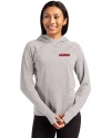 UConn Huskies Cutter & Buck Adapt Knit Recycled Womens Heathered Hooded Pullover Polished Heather Front Thumbnail Image