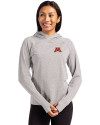 Minnesota Golden Gophers Cutter & Buck Adapt Knit Recycled Womens Heathered Hooded Pullover Polished Heather Front Thumbnail Image
