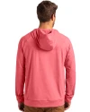 Alabama Crimson Tide Cutter & Buck Adapt Knit Recycled Mens Heathered Hooded Pullover Cardinal Red Heather Back Thumbnail Image