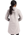 Texas A&M Aggies Alumni Cutter & Buck Camano Everyday Stretch Recycled Womens Water Resistant Jacket Polished Medium Gray Back Thumbnail Image