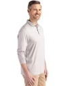 Notre Dame Fighting Irish Alumni - Cutter & Buck Coastline Epic Comfort Recycled Mens Long Sleeve Polo CONCRETE Side Thumbnail Image