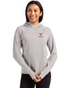 Texas Longhorns Alumni Cutter & Buck Adapt Knit Recycled Womens Heathered Hooded Pullover Polished Heather Front Thumbnail Image