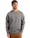LSU Tigers Alumni Cutter & Buck Roam Epic Versatility Recycled Crew Neck Mens Pullover Elemental Grey Front Thumbnail Image