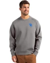 View image 4: Kentucky Wildcats Alumni Cutter & Buck Roam Recycled Buttery-Soft Knit Mens Crew Neck Pullover Elemental Grey Front