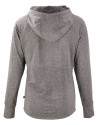 Nebraska Cornhuskers Alumni Cutter & Buck Adapt Knit Recycled Womens Heathered Hooded Pullover Black Heather Mannequin Back Thumbnail Image