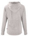 Kansas Jayhawks Alumni Cutter & Buck Adapt Knit Recycled Womens Heathered Hooded Pullover Polished Heather Mannequin Back Thumbnail Image