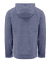 Georgia Tech Yellow Jackets Alumni Cutter & Buck Adapt Knit Recycled Mens Heathered Hooded Pullover Navy Blue Heather Mannequin Back Thumbnail Image