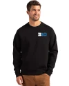 BIG 10 Conference Cutter & Buck Roam Epic Versatility Recycled Crew Neck Mens Pullover Black Front Thumbnail Image