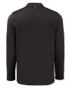 Kansas Jayhawks Alumni Cutter & Buck Coastline Epic Comfort Recycled Mens Long Sleeve Polo Black Mannequin Back Thumbnail Image