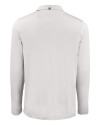 Kansas Jayhawks Alumni Cutter & Buck Coastline Epic Comfort Recycled Mens Long Sleeve Polo CONCRETE Mannequin Back Thumbnail Image