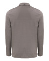 Nebraska Cornhuskers Alumni Cutter & Buck Coastline Epic Comfort Recycled Mens Long Sleeve Polo Elemental Grey Mannequin Back Thumbnail Image