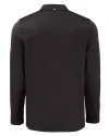 View image 3: North Carolina State Wolfpack Alumni - Cutter & Buck Coastline Recycled Double Peached Mens Long Sleeve Polo Black Mannequin Back