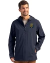 FIU Panthers College Vault Cutter & Buck Camano Everyday Stretch Recycled Mens Water Resistant Jacket Navy Blue Front Thumbnail Image