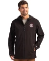 Oklahoma Sooners SEC Cutter & Buck Camano Everyday Stretch Recycled Mens Water Resistant Jacket Black Front Thumbnail Image