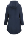 Georgia Tech Yellow Jackets Alumni Cutter & Buck Camano Everyday Stretch Recycled Womens Water Resistant Jacket Navy Blue Mannequin Back Thumbnail Image