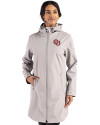 Oklahoma Sooners Vintage Cutter & Buck Camano Everyday Stretch Recycled Womens Water Resistant Jacket Polished Medium Gray Front Thumbnail Image