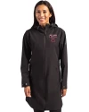 Texas A and M Aggies College Vault Cutter & Buck Camano Everyday Stretch Recycled Womens Water Resistant Jacket Black Front Thumbnail Image