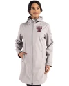 Texas A and M Aggies College Vault Cutter & Buck Camano Everyday Stretch Recycled Womens Water Resistant Jacket Polished Medium Gray Front Thumbnail Image