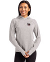 South Carolina Gamecocks College Vault Cutter & Buck Adapt Knit Recycled Womens Heathered Hooded Pullover Polished Heather Front Thumbnail Image