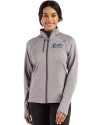 UCF Knights Citronaut Cutter & Buck Peshastin Fleece Recycled Womens Full Zip Jacket Elemental Grey Heather Front Thumbnail Image