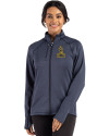 Northern Arizona Lumberjacks College Vault Cutter & Buck Peshastin Fleece Recycled Womens Full Zip Jacket Navy Blue Heather Front Thumbnail Image