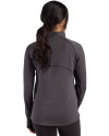 East Carolina (ECU) Pirates College Vault Cutter & Buck Peshastin Fleece Recycled Womens Full Zip Jacket Black Heather Back Thumbnail Image