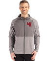 Western Kentucky Hilltoppers College Vault Cutter & Buck Peshastin Fleece Recycled Mens Hybrid Jacket Elemental Grey Heather Front Thumbnail Image
