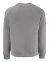 View image 3: GA Tech Yellow Jackets College Vault Cutter & Buck Roam Recycled Buttery-Soft Knit Mens Crew Neck Pullover Elemental Grey Mannequin Back