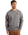 Oklahoma Sooners Vintage Cutter & Buck Roam Epic Versatility Recycled Crew Neck Mens Pullover Elemental Grey Front Thumbnail Image