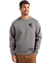 Delaware Fightin' Blue Hens College Vault Cutter & Buck Roam Epic Versatility Recycled Crew Neck Mens Pullover Elemental Grey Front Thumbnail Image