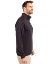 Indiana Hoosiers - Cutter & Buck Adapt Eco Knit Stretch Recycled Mens Quarter Zip Pullover Black Side Thumbnail Image