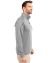 Indiana Hoosiers - Cutter & Buck Adapt Eco Knit Stretch Recycled Mens Quarter Zip Pullover Polished Medium Gray Side Thumbnail Image