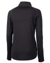 Indiana Hoosiers Cutter & Buck Adapt Eco Knit Stretch Recycled Womens Half Zip Pullover Black Mannequin Back Thumbnail Image