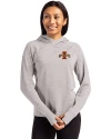 Iowa State Cyclones Cutter & Buck Adapt Knit Recycled Womens Heathered Hooded Pullover Polished Heather Front Thumbnail Image