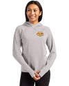 Tennessee Tech Golden Eagles Cutter & Buck Adapt Knit Recycled Womens Heathered Hooded Pullover Polished Heather Front Thumbnail Image