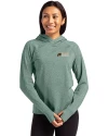 Florida A&M Rattlers Cutter & Buck Adapt Knit Recycled Womens Heathered Hooded Pullover Hunter Heather Front Thumbnail Image
