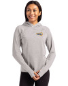 Northern Arizona Lumberjacks Cutter & Buck Adapt Knit Recycled Womens Heathered Hooded Pullover Polished Heather Front Thumbnail Image