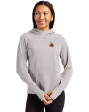 Texas State Bobcats Cutter & Buck Adapt Knit Recycled Womens Heathered Hooded Pullover Polished Heather Front Thumbnail Image