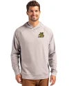 Bryant University Bulldogs Cutter & Buck Adapt Knit Recycled Mens Heathered Hooded Pullover Polished Heather Front Thumbnail Image