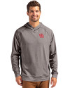 View image 1: Houston Cougars Cutter & Buck Adapt Recycled Soft Knit Stretch Mens Heathered Hooded Pullover Black Heather Front