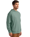 Michigan State Spartans Cutter & Buck Adapt Knit Recycled Mens Heathered Hooded Pullover Hunter Heather Side Thumbnail Image