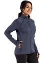 Fresno State Bulldogs Cutter & Buck Peshastin Fleece Recycled Womens Full Zip Jacket Navy Blue Heather Side Thumbnail Image
