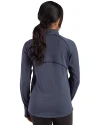 Fresno State Bulldogs Cutter & Buck Peshastin Fleece Recycled Womens Full Zip Jacket Navy Blue Heather Back Thumbnail Image