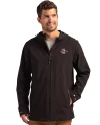 San Diego State Aztecs Cutter & Buck Camano Everyday Stretch Recycled Mens Water Resistant Jacket Black Front Thumbnail Image