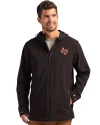 Midwestern State Mustangs Cutter & Buck Camano Everyday Stretch Recycled Mens Water Resistant Jacket Black Front Thumbnail Image