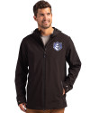Saint Louis Billikens Cutter & Buck Camano Everyday Stretch Recycled Mens Water Resistant Jacket Black Front Thumbnail Image