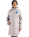Indiana State Sycamores Cutter & Buck Camano Everyday Stretch Recycled Womens Water Resistant Jacket Polished Medium Gray Front Thumbnail Image