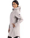 Indiana Hoosiers - Cutter & Buck Camano Everyday Stretch Recycled Womens Water Resistant Jacket Polished Medium Gray Side Thumbnail Image